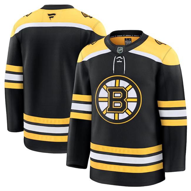 Men's Black Boston Bruins Blank 2024-25 Home Stitched Hockey Jersey
